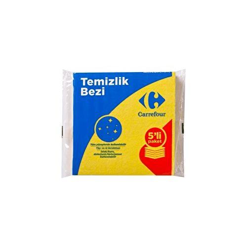 Carrefour Sarı Temizlik Bezi 5 Li