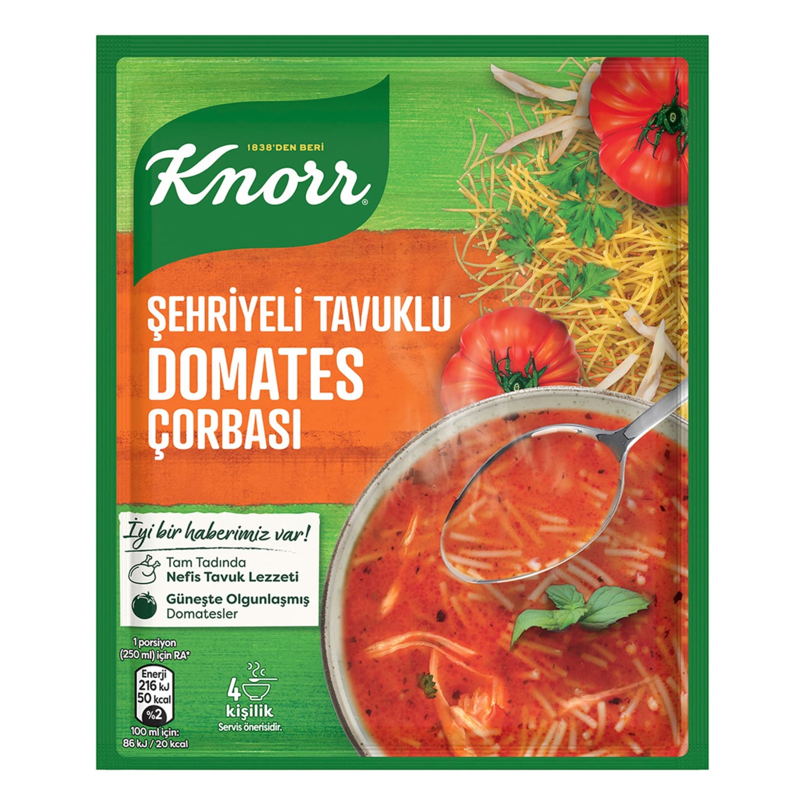Knorr Şehriyeli Tavuklu Domates Çorbası