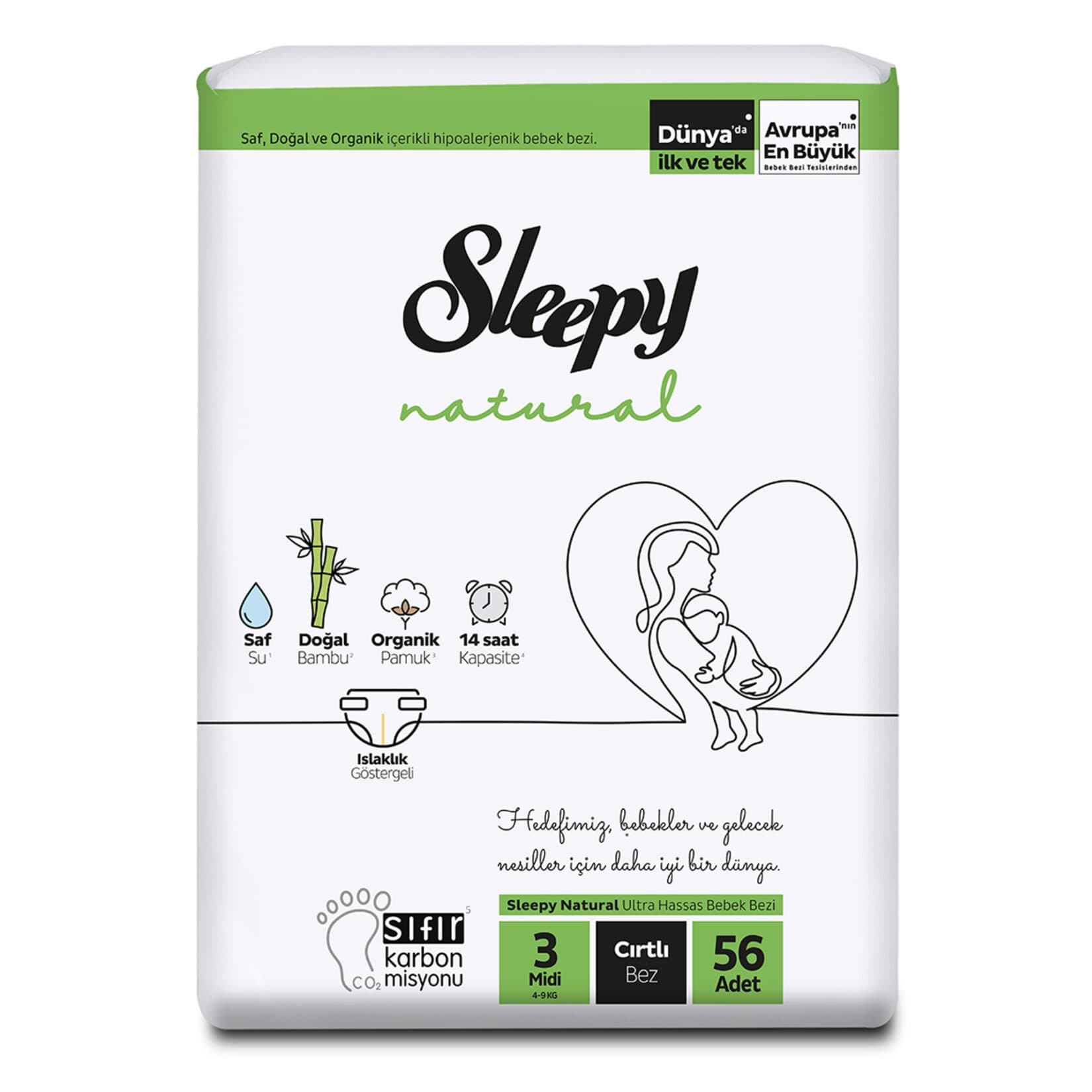 Sleepy Naturel 2Li Jumbo Mini 3+ Bdn 56 Lı
