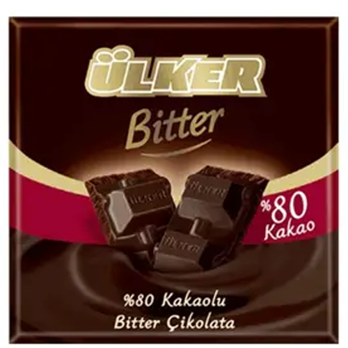 Ülker Çikolata Bıtter -80 Kakao Kare 60 Gr