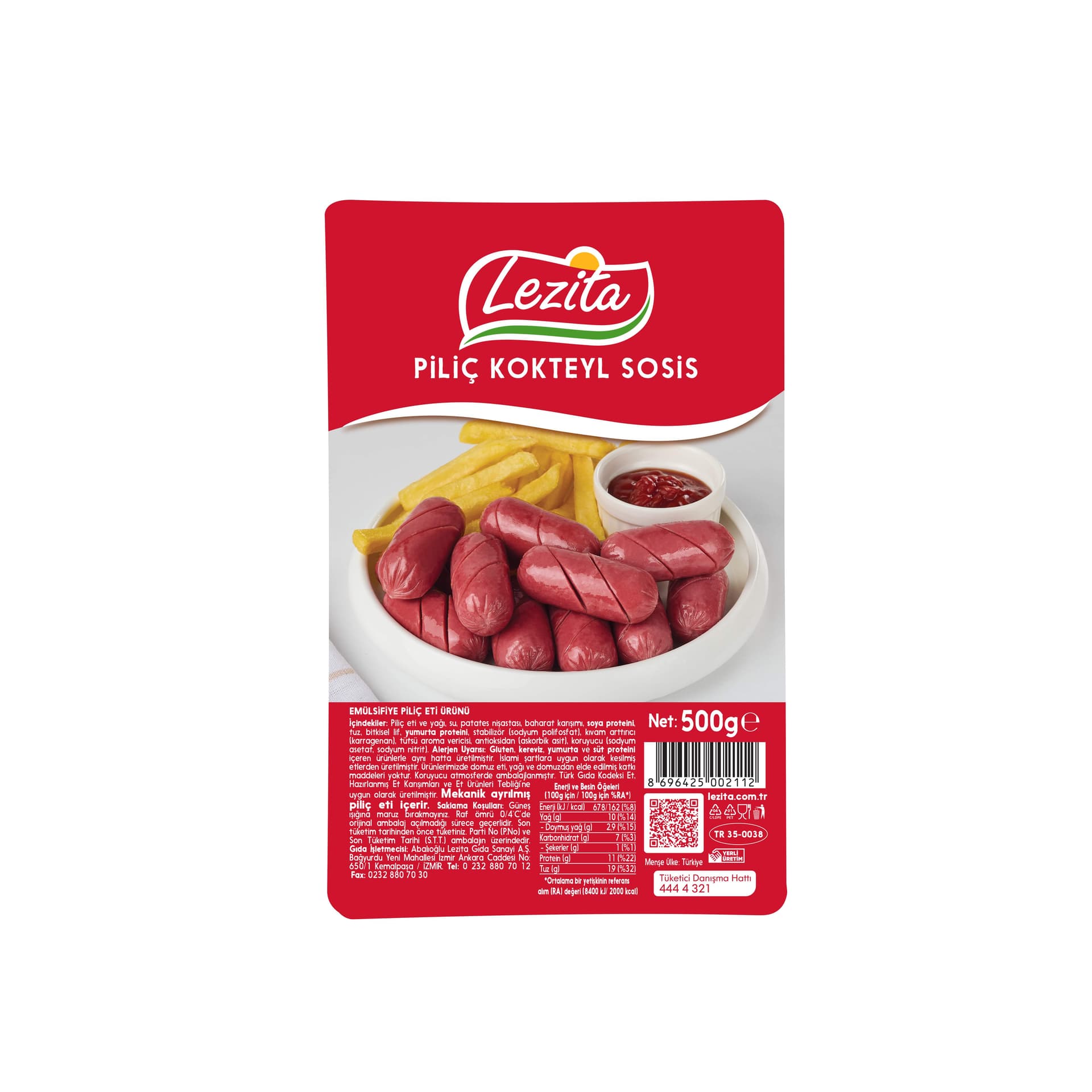 Lezita Piliç Kokteyl Sosis 1000 Gr