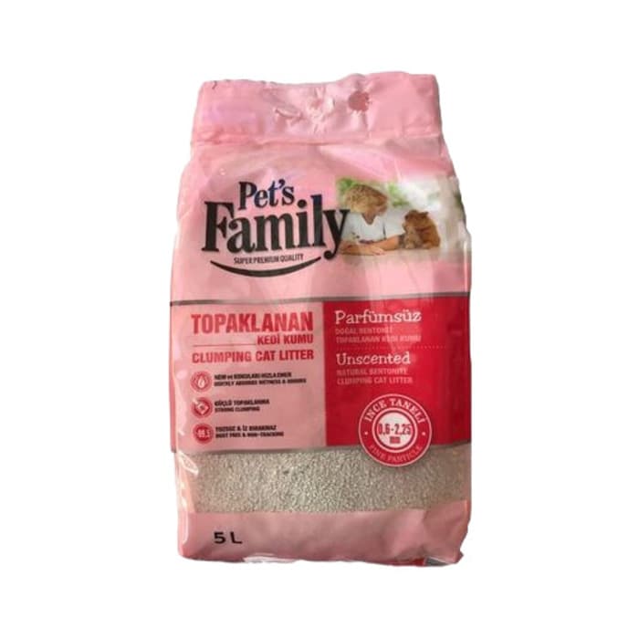 Kum Doğal Bentonit Parfümsüz İnce Taneli Premium Kedi 5 Lt
