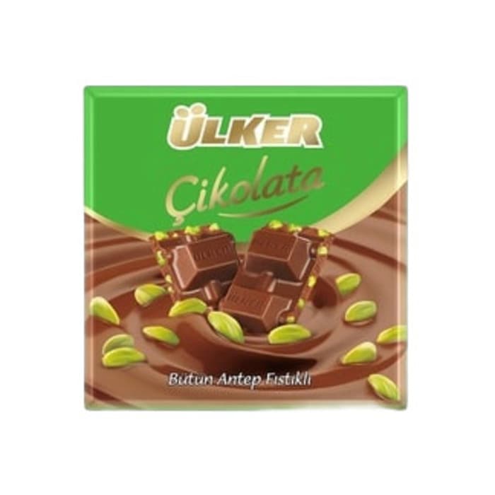 Antep Fıstıklı Sütlü Kare Çikolata 65 Gr