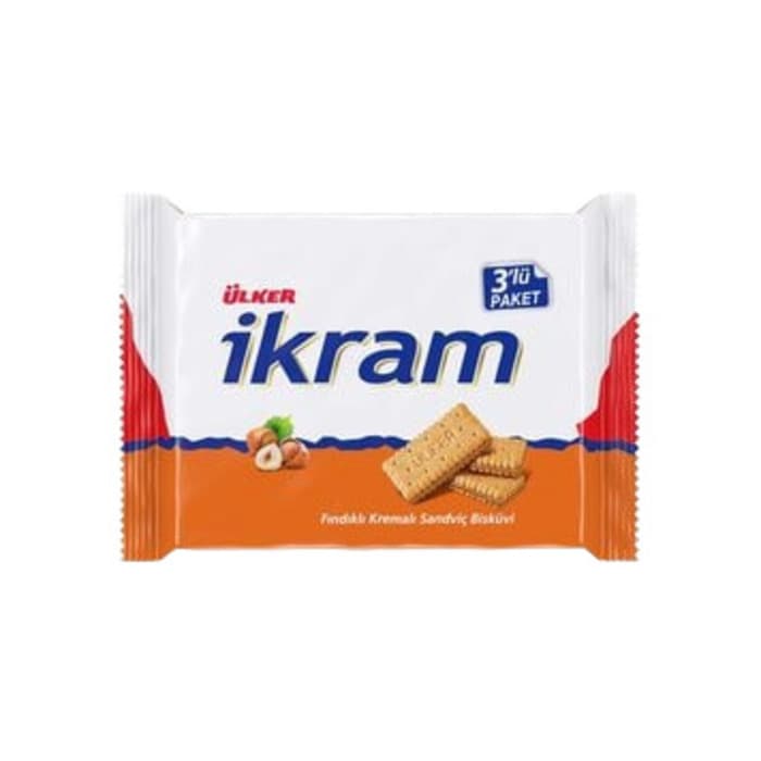 İkram Fındık Kremalı Sandviç Bisküvi 3x84 Gr