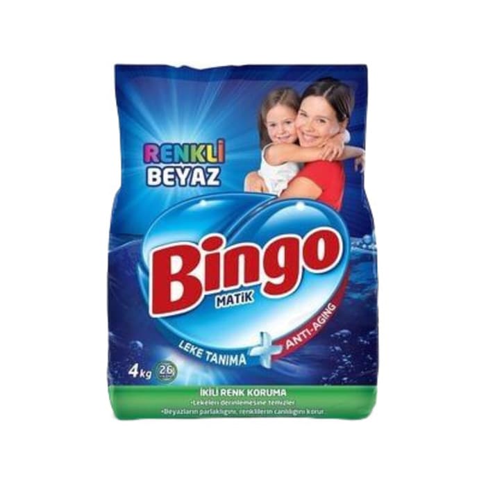 Bingo Çamaşır Deterjanı Matik Renkli & Beyaz 4 Kg