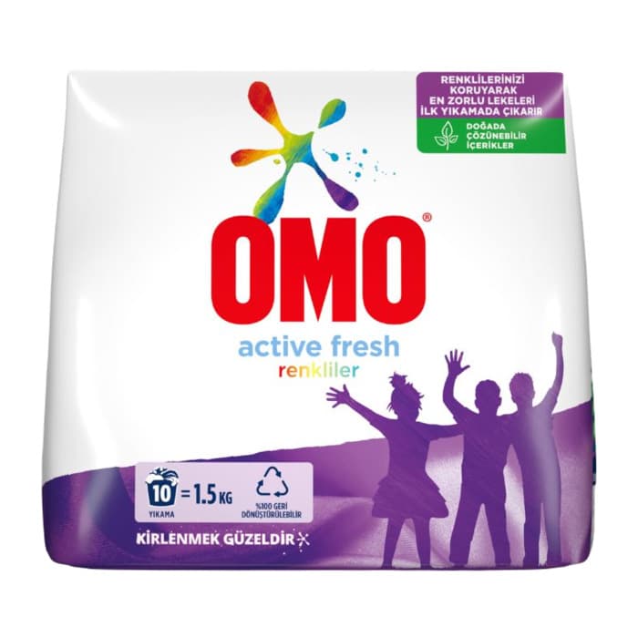 Toz Çamaşır Deterjanı Active Fresh Renkliler 1.5 Kg
