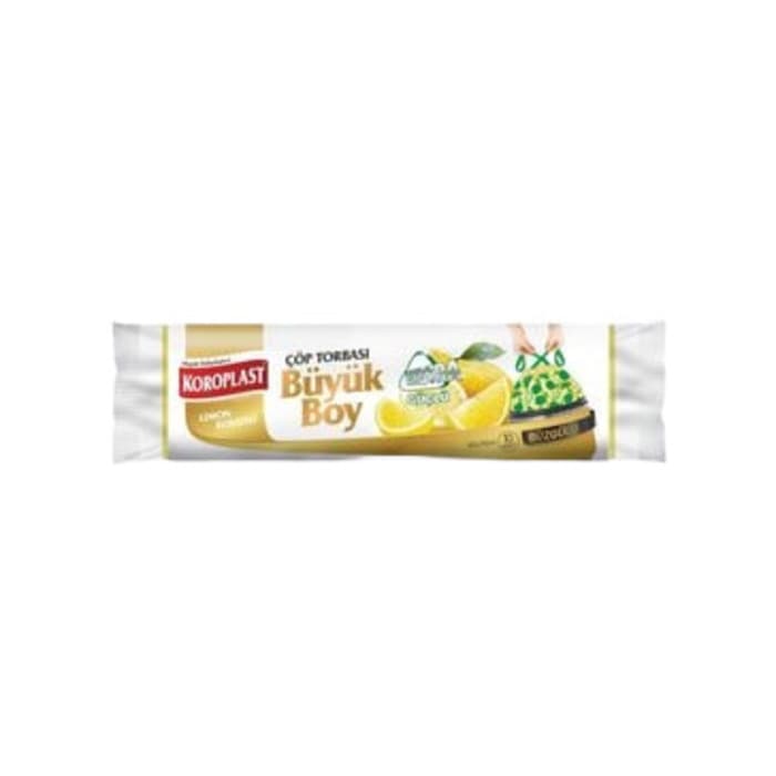 Çöp Poşeti Ekstra Güçlü Limon Büzgülü Büyük 10'lu