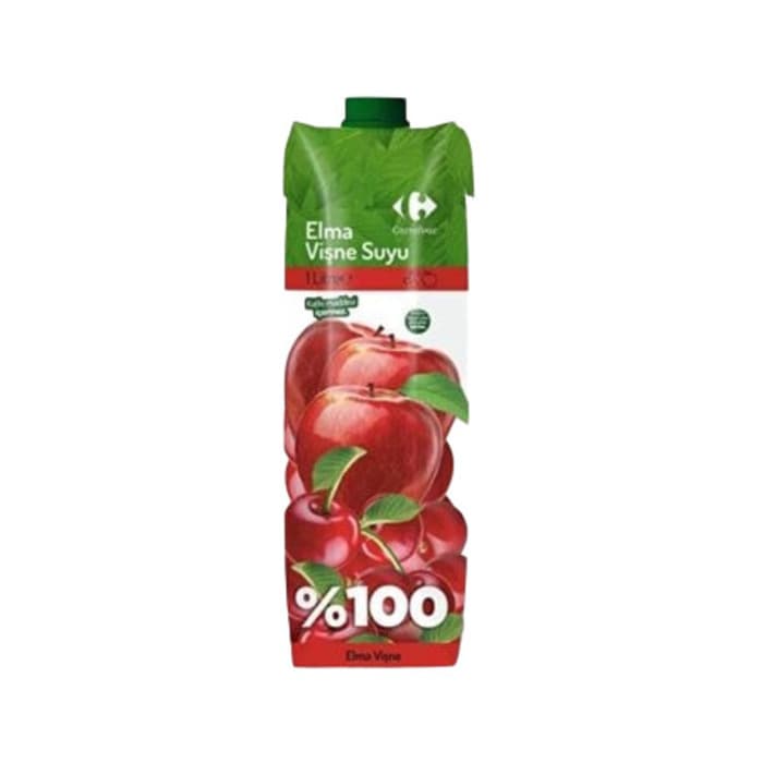 Carrefour -100 Elma-Vişne Suyu 1 L
