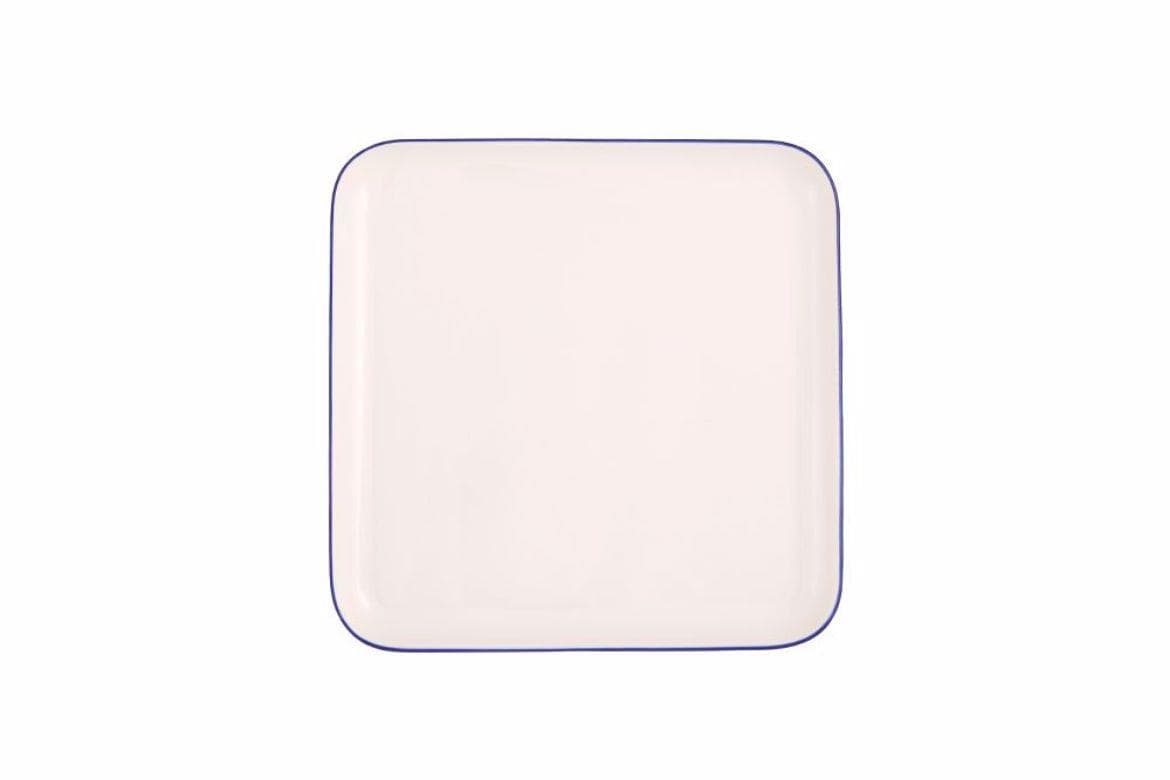 Porland Blue Stripe Düz Tabak 21x21 cm 04ALM006870