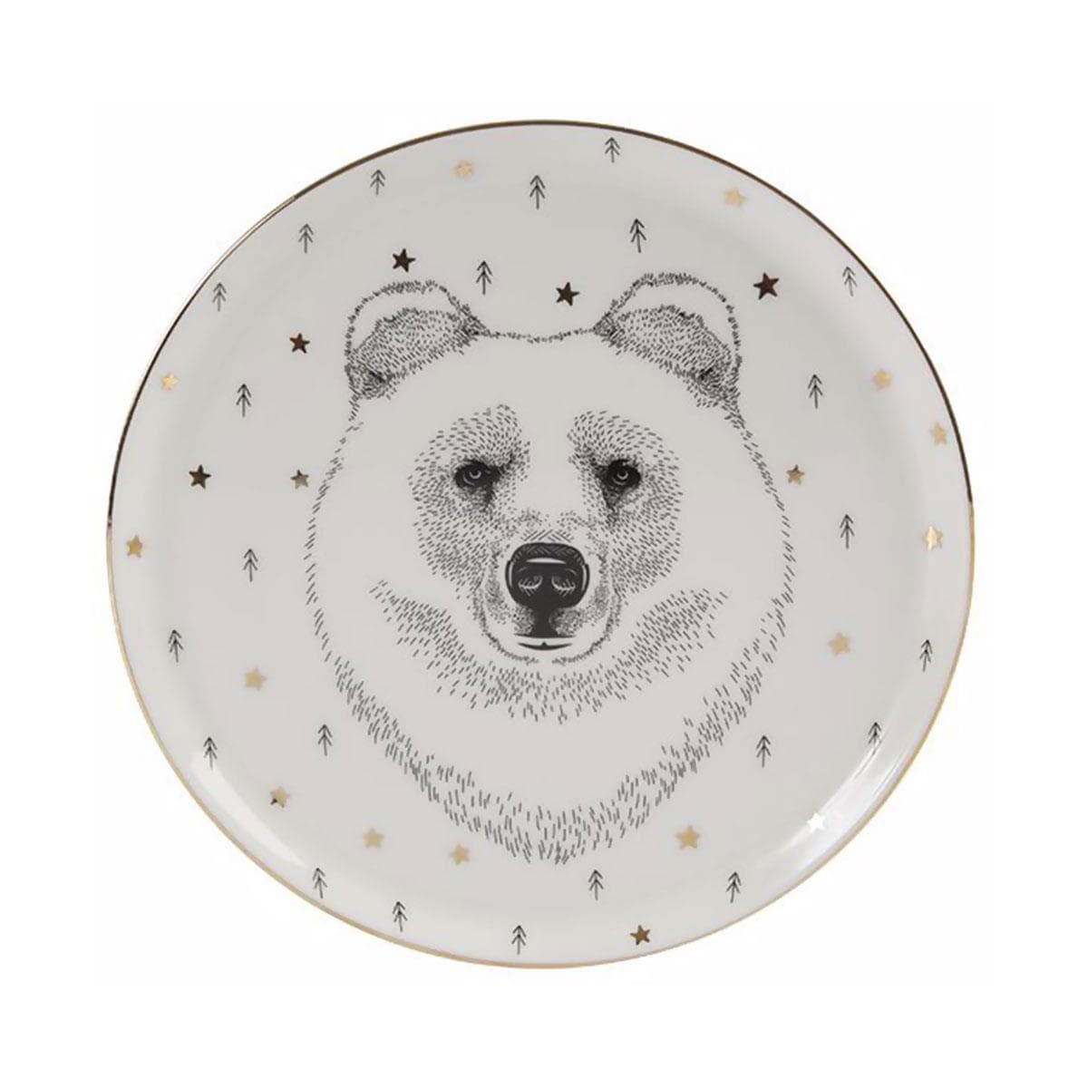 Porland Forest Bear Düz Tabak 20 Cm 04Lfh000451
