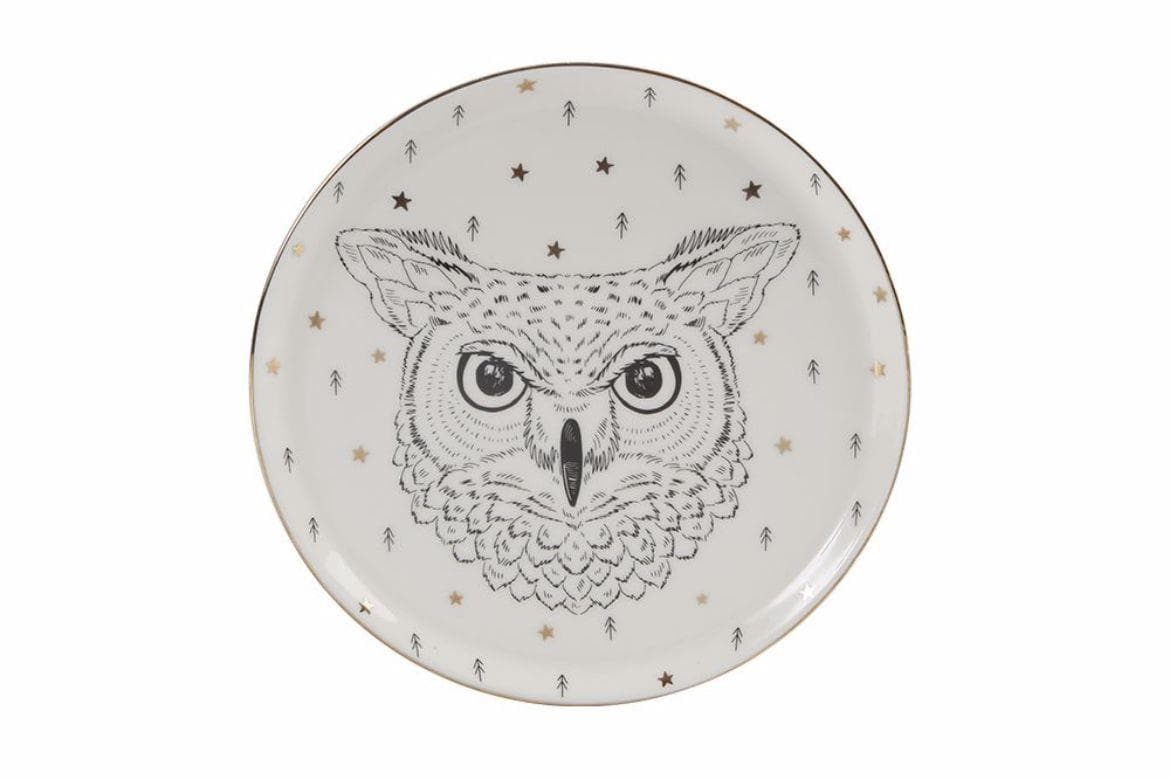 Porland Forest Owl Düz Tabak 20 Cm 04Lfh000455