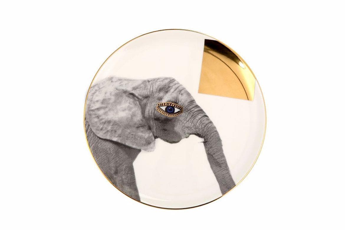 Porland Wild Life Elephant Düz Tabak 20 cm 04ALM005138