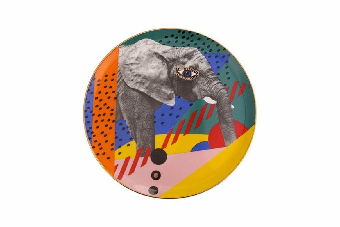 Porland Wild Life Elephant Düz Tabak 28 cm 04ALM005140