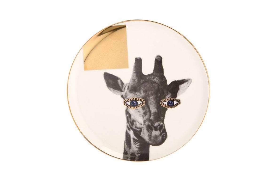 Porland Wild Life Giraffe Düz Tabak 20 cm 04ALM005130