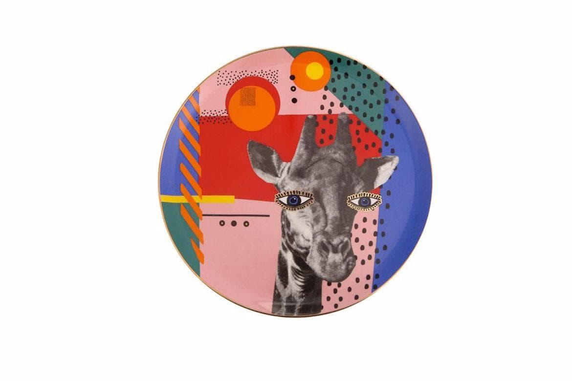 Porland Wild Life Giraffe Düz Tabak 28 cm 04ALM005132