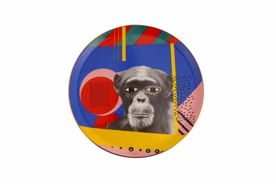 Porland Wild Life Monkey Düz Tabak 28 cm 04ALM005128