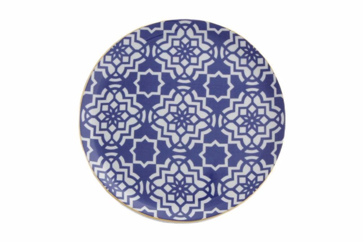 Porland Morocco Desen7 Mor Düz Tabak 24 cm