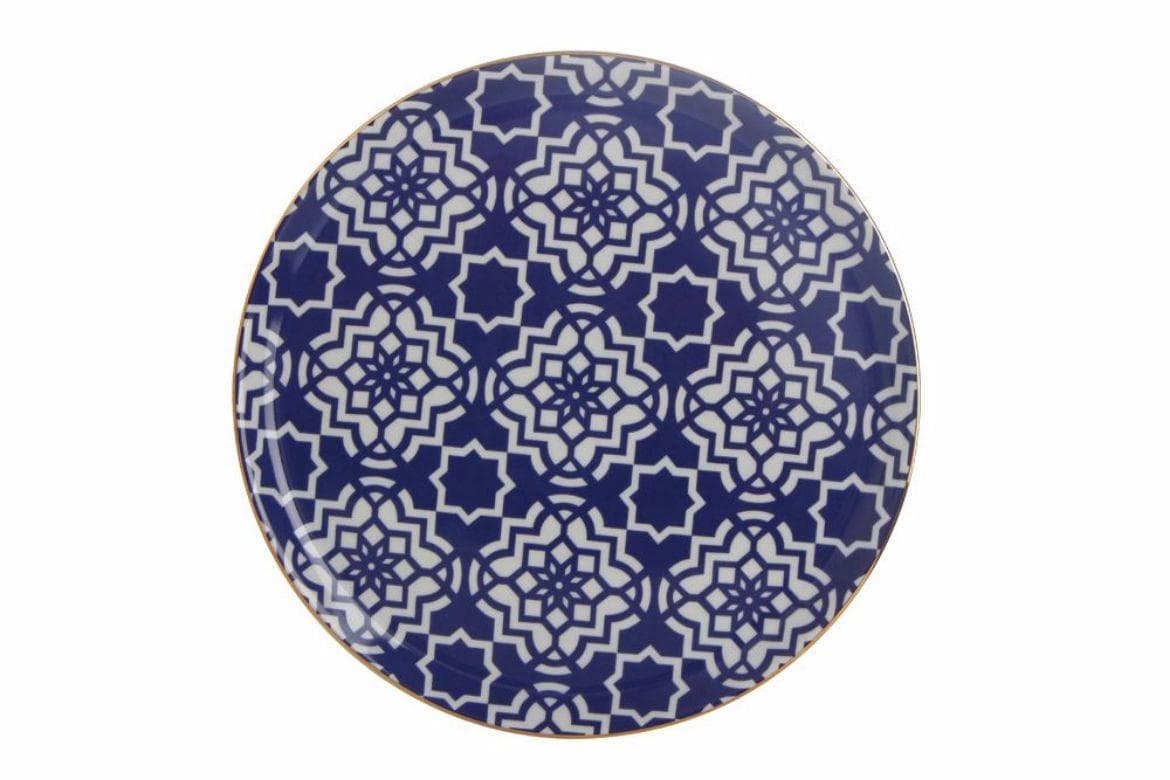 Porland Morocco Desen7 Mor Düz Tabak 28 cm