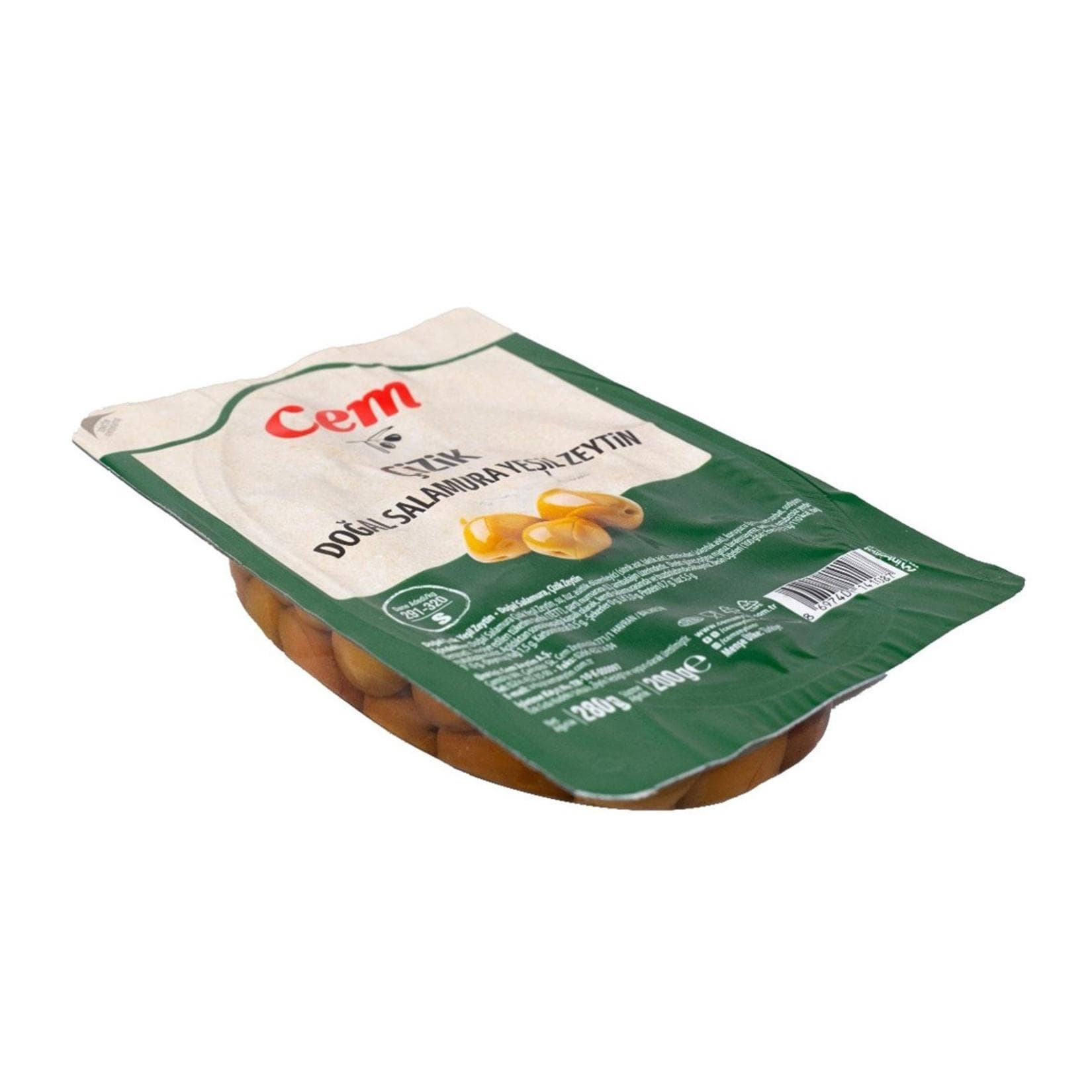 Cem Vakum Yeşil Zeytin 200 Gr