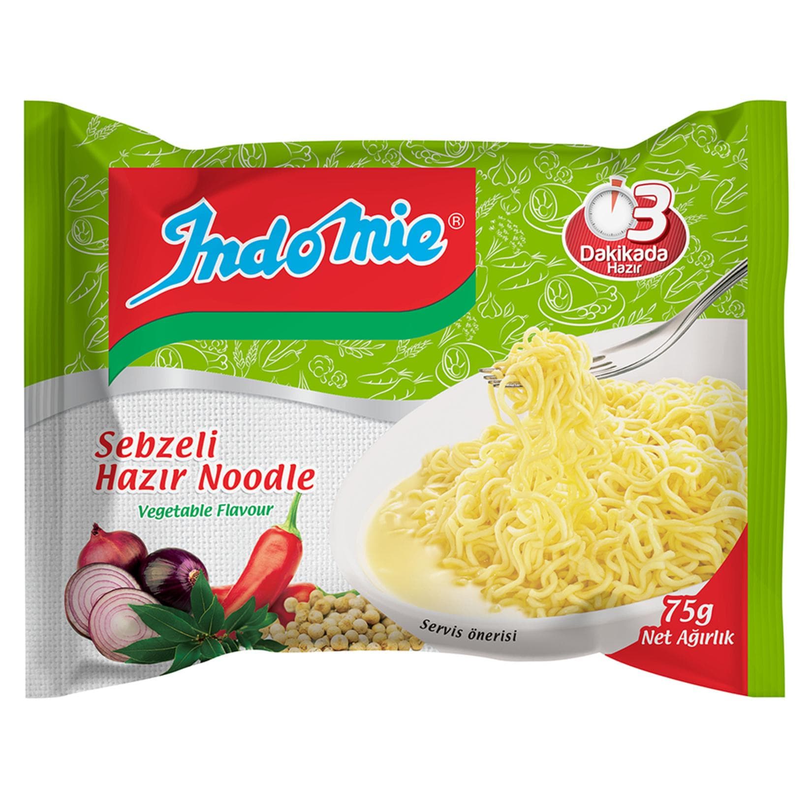 Indo Mıe Sebzeli Paket Noodle 75 Gr