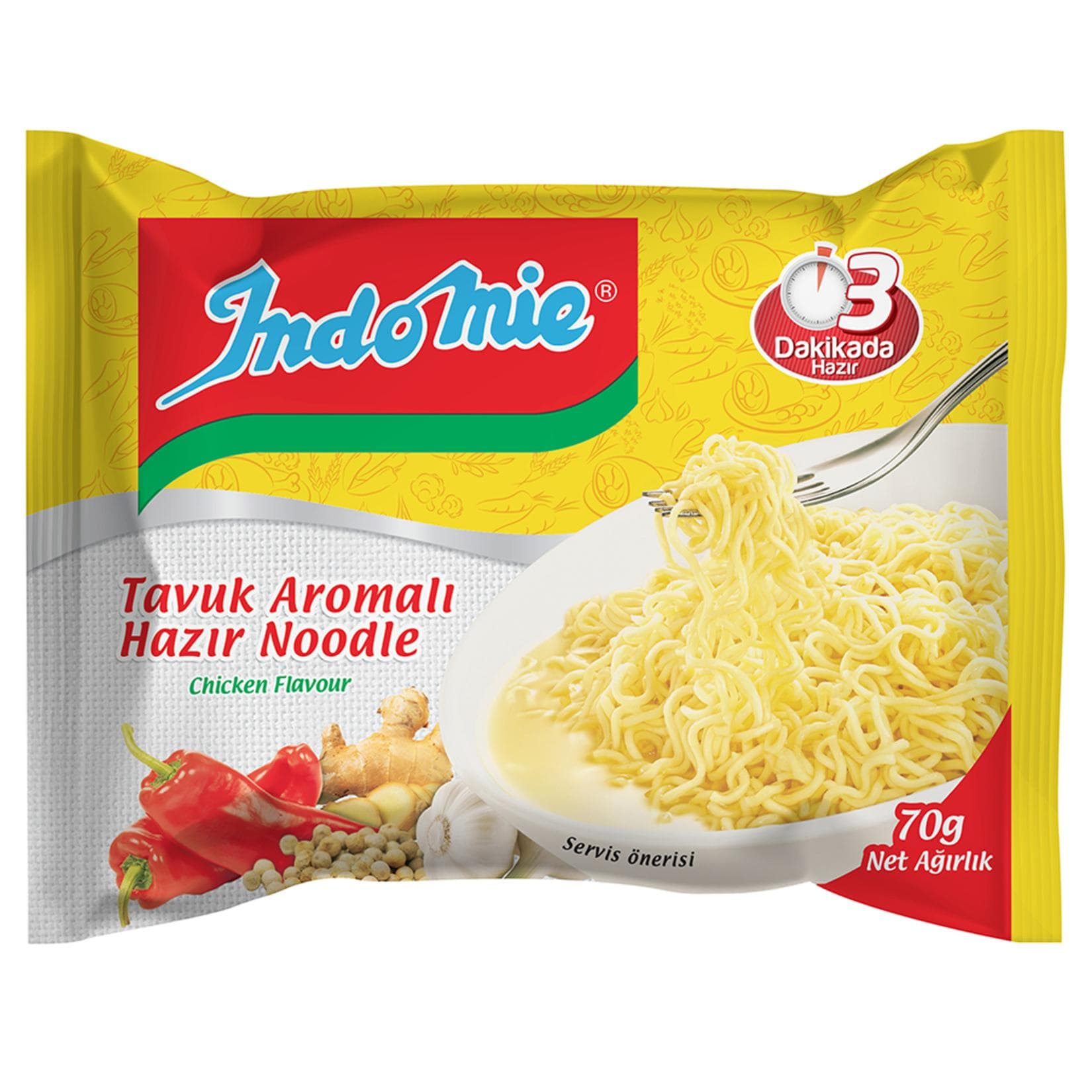 Indo Mıe Tavuk Paket Noodle 70 Gr