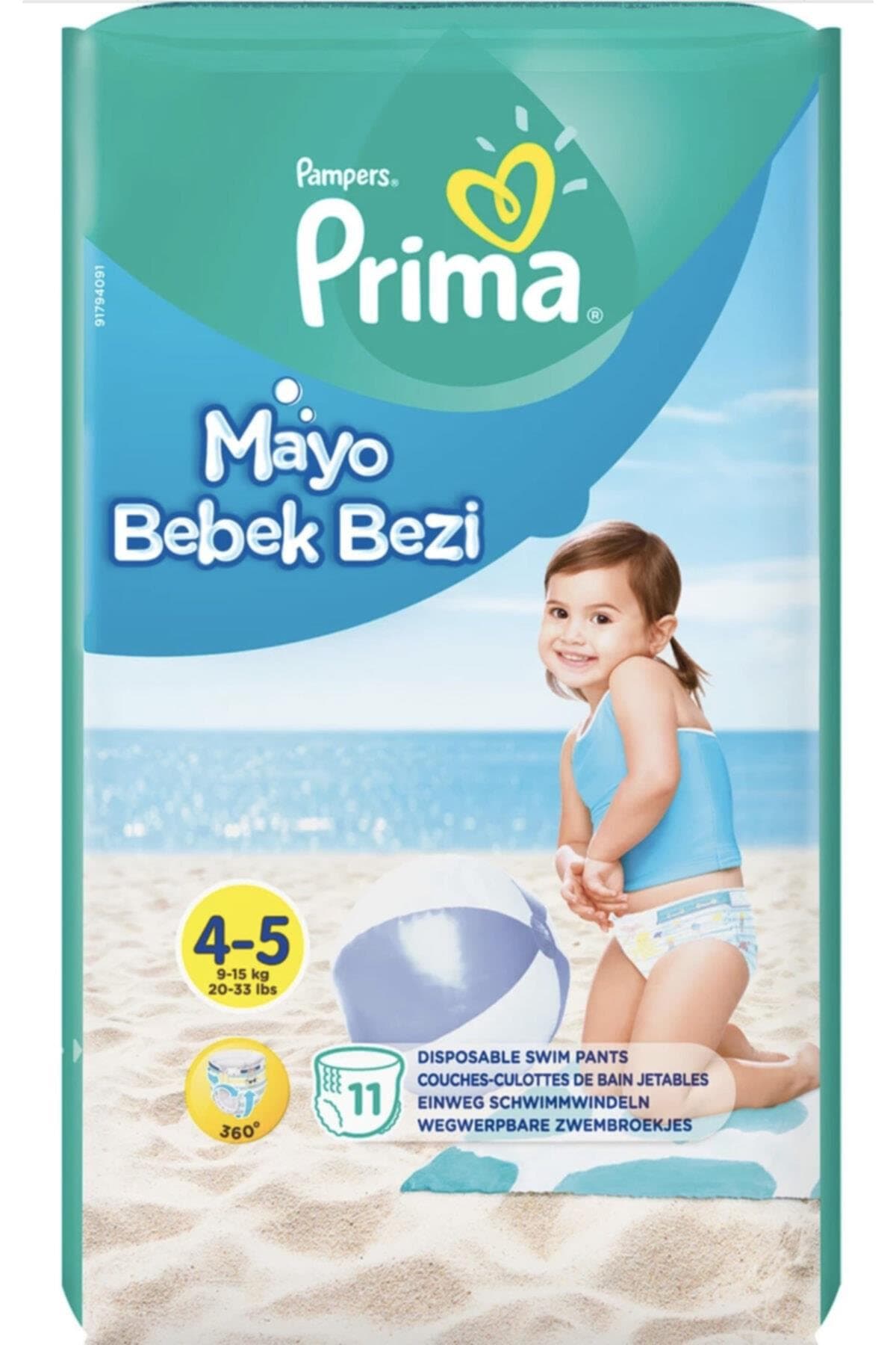 Prıma Mayo Bez Teklı 4-5 Beden 11Lı