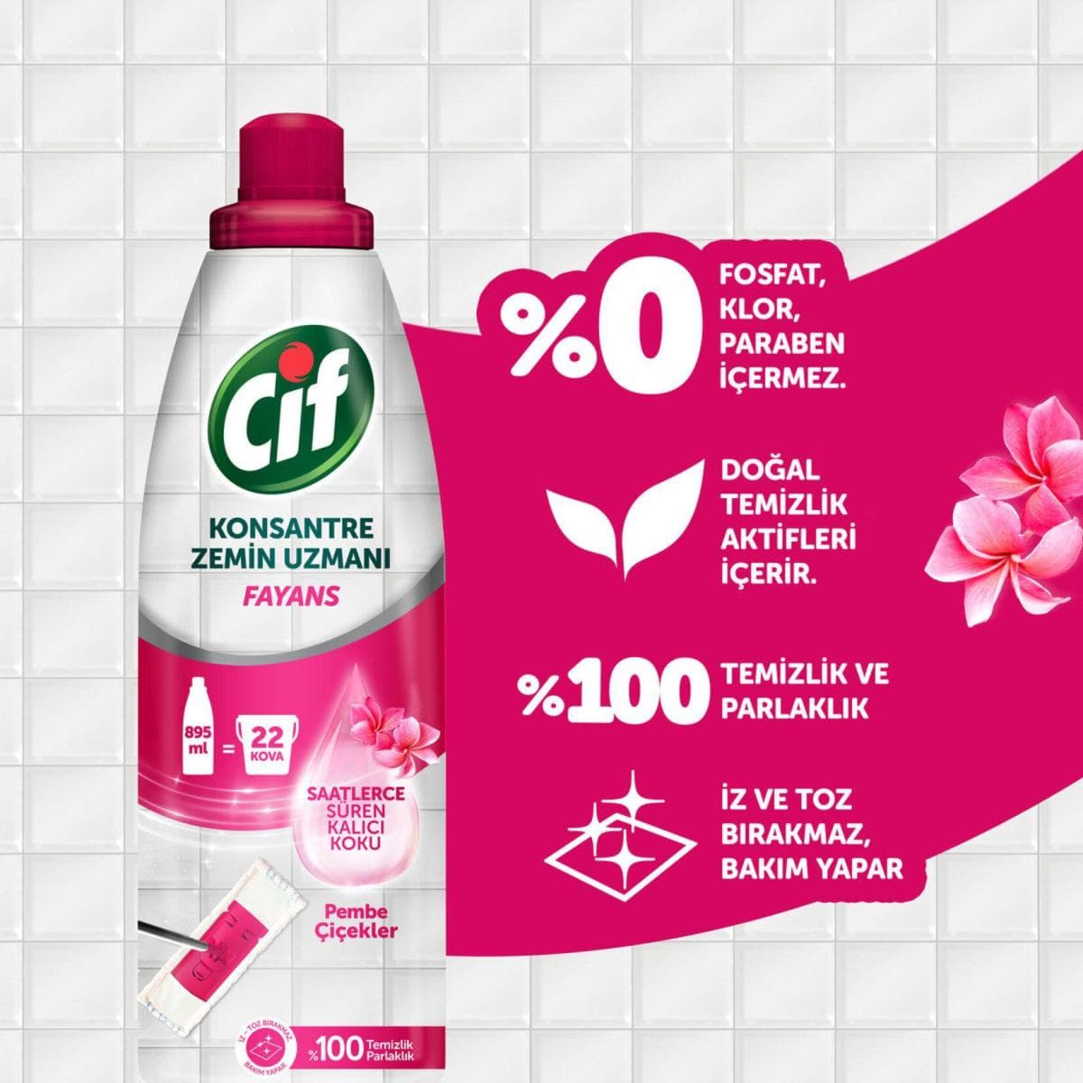 Cıf Kon Zemn Uzm.fayans Pmbe Cıcek 960 Ml