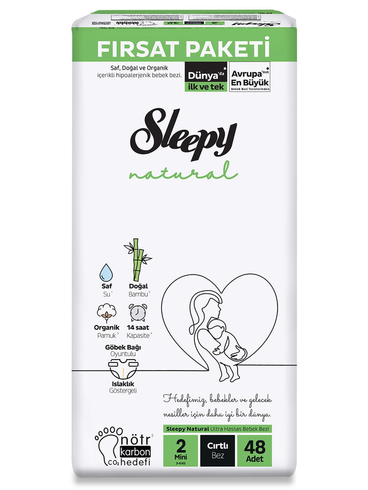 Sleepy Natural Fırsat Bebek Bez Mini 48 Adt