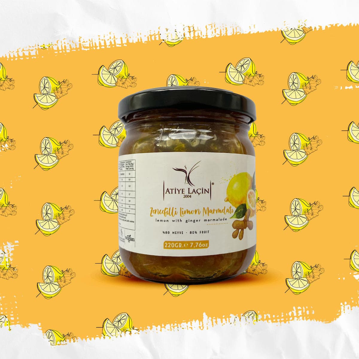 Zencefilli Limonlu Marmelat 220 Gr