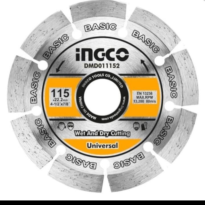 Mermer-Beton Testeresi Elmas 115 Turbo Soketli Ingco Dmd011152M