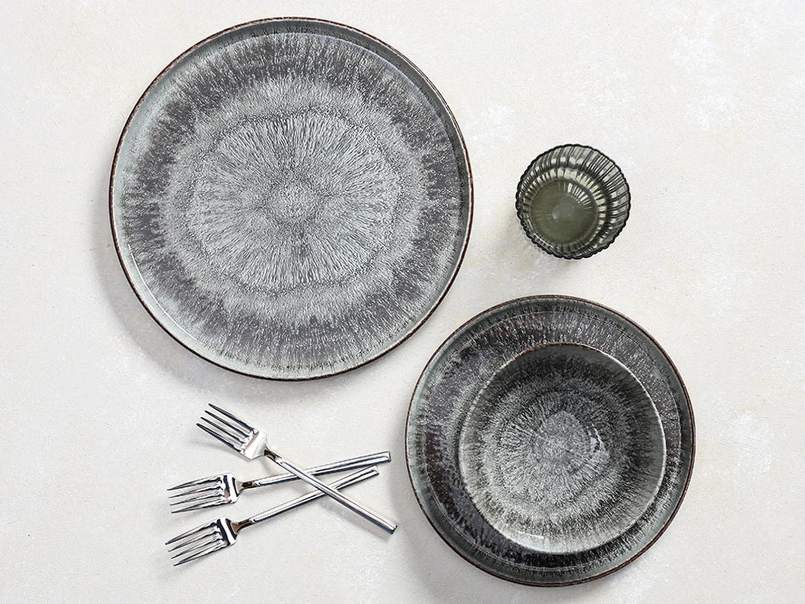 Porland Stoneware Iris 3 Parça Tek Kişilik Yemek Takımı 04SWA000235