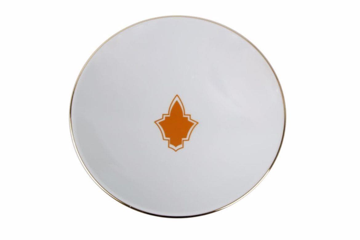 Porland Morocco Desen3 Turuncu Çukur Tabak 20 cm 04A+P02 1328