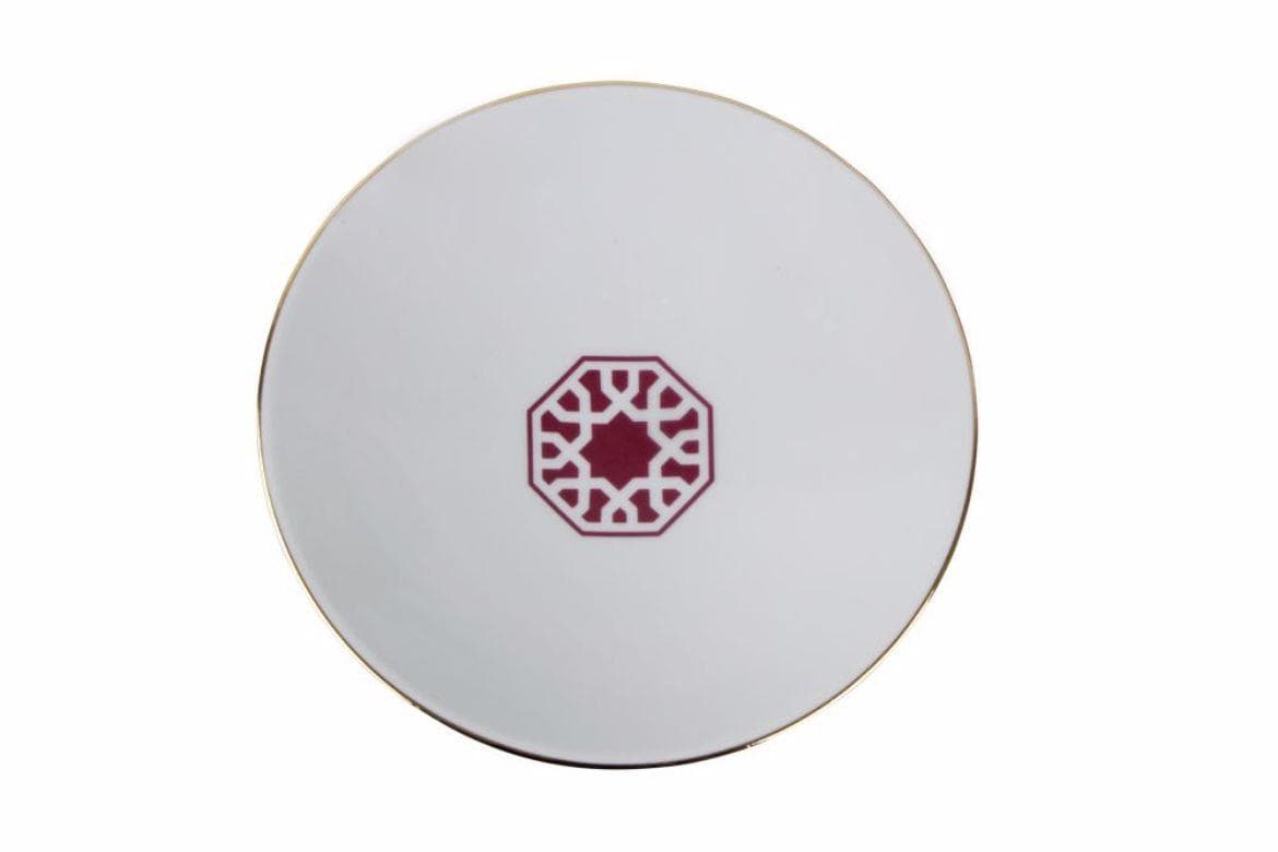 Porland Morocco Desen5 Fuşya Çukur Tabak 20 cm